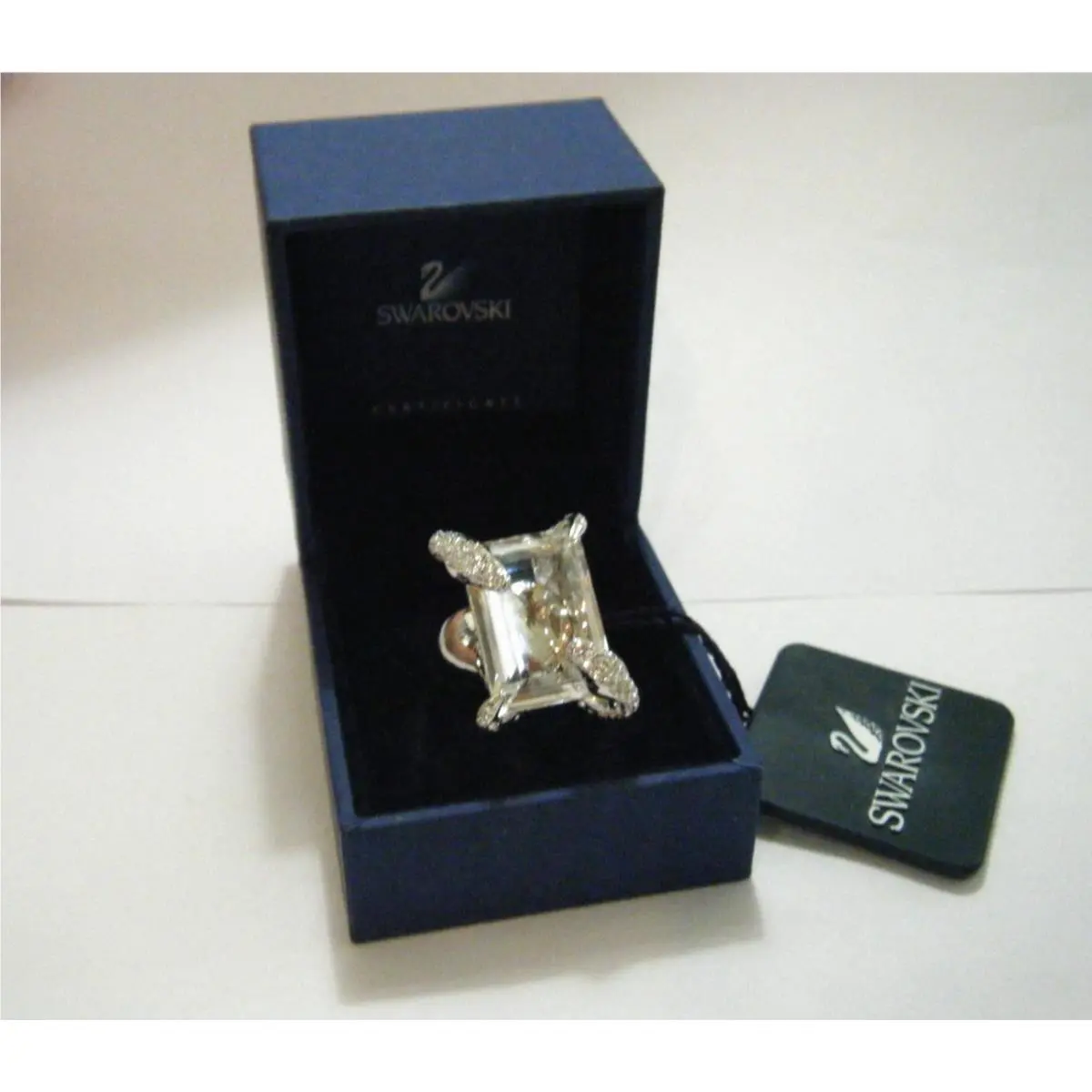 Retired Hypnosis Double Snake Large Crystal Ring Size 5.75 Small by Swarovski