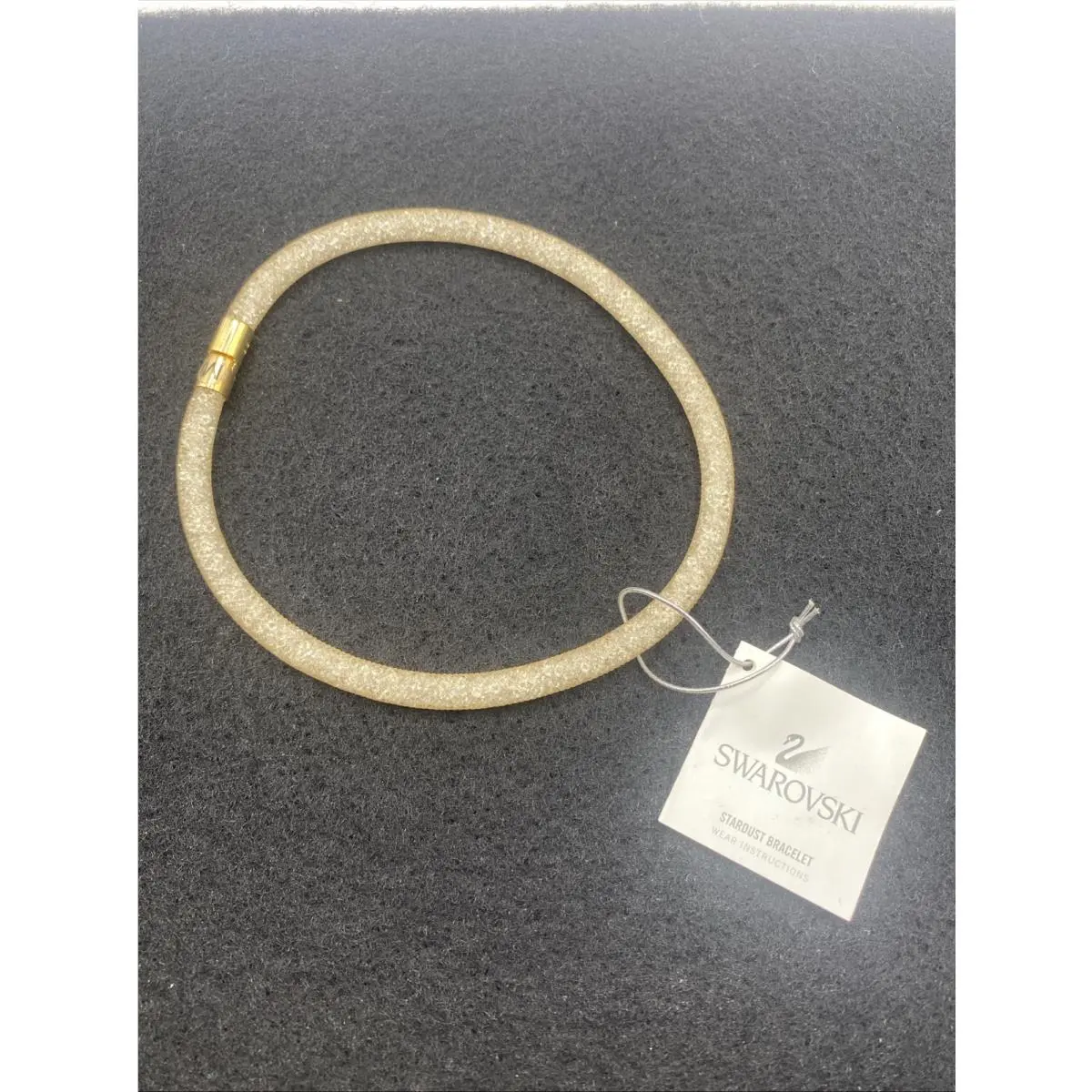 Swarovski Stardust Clear Silver Mesh Bracelet Crystal Chocker Jeweled Silver