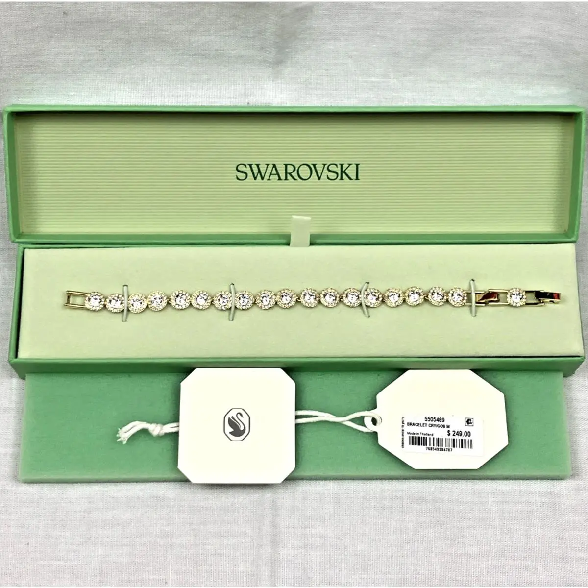 Swarovski Una Angelic Bracelet Medium Pavé 18k Gold Plated 5505469