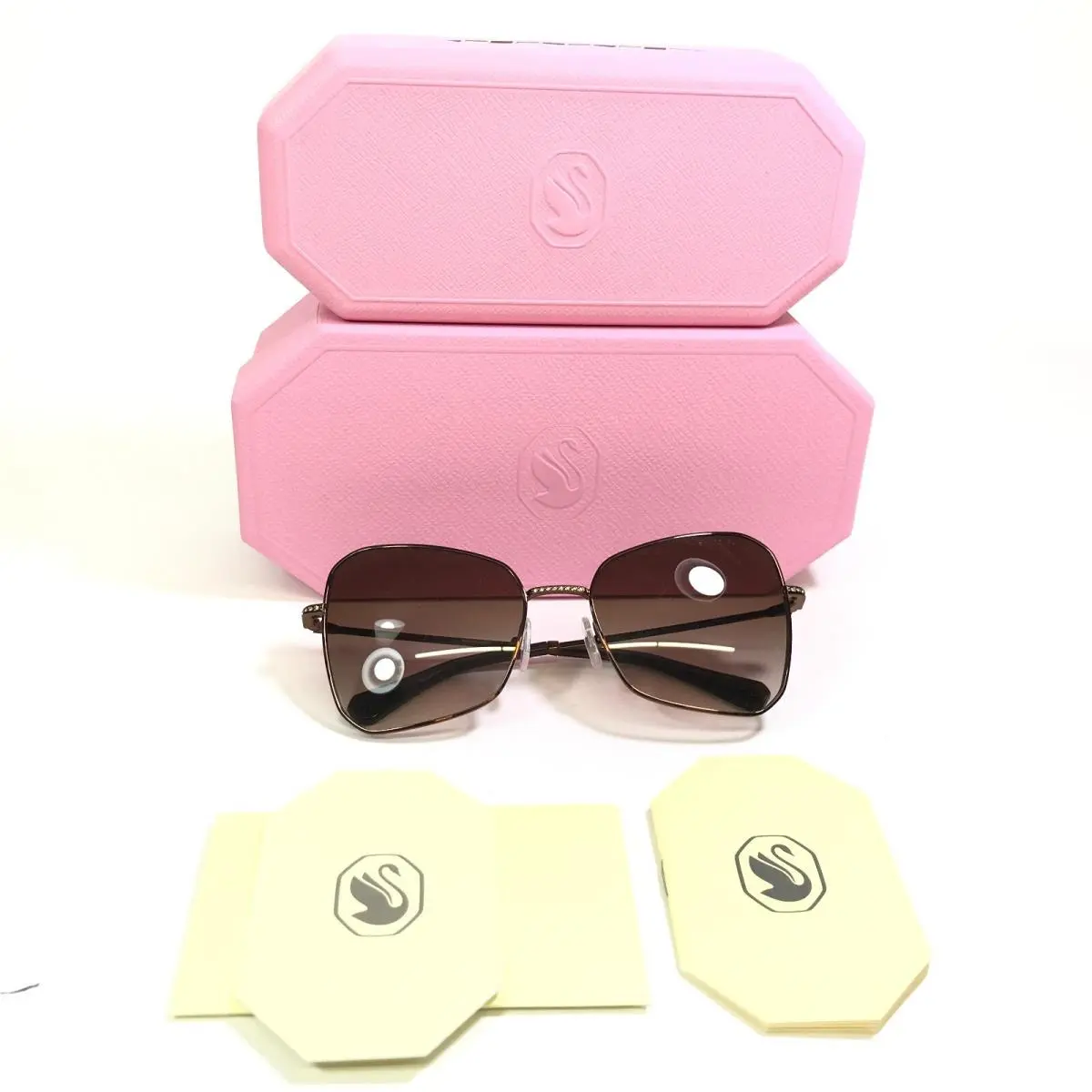 Swarovski Sunglasses SK7008 400213 Polished Brown Clear Sparkly Crystals