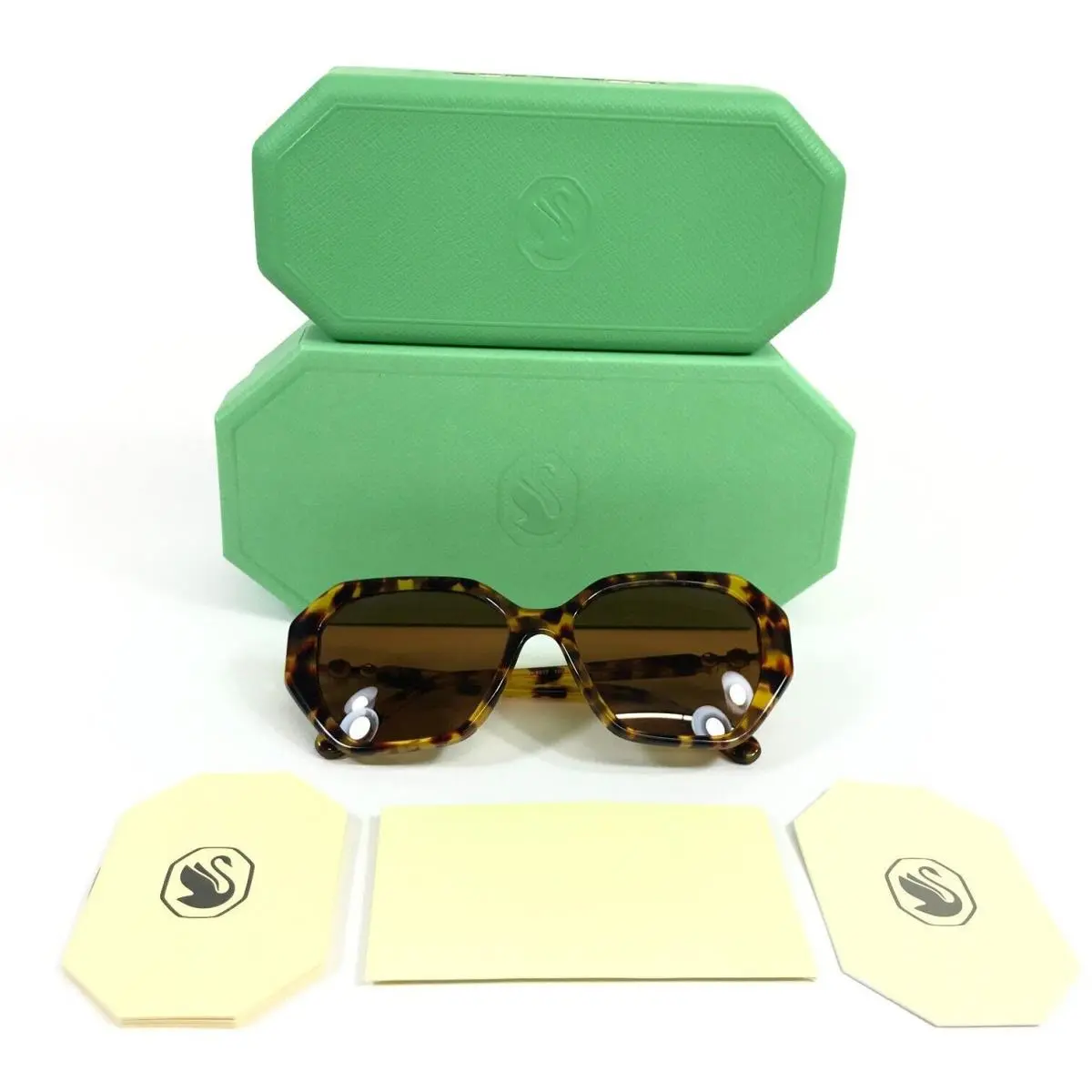 Swarovski Sunglasses SK6017 100473 Tortoise Butterfly w/ Brown Lenses 56-17-140