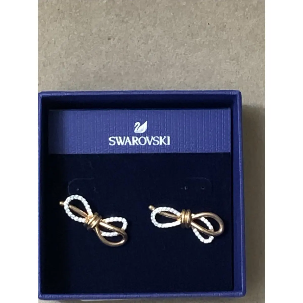 Swarovski Lifelong Pavé Bow Stud Earrings 5743574