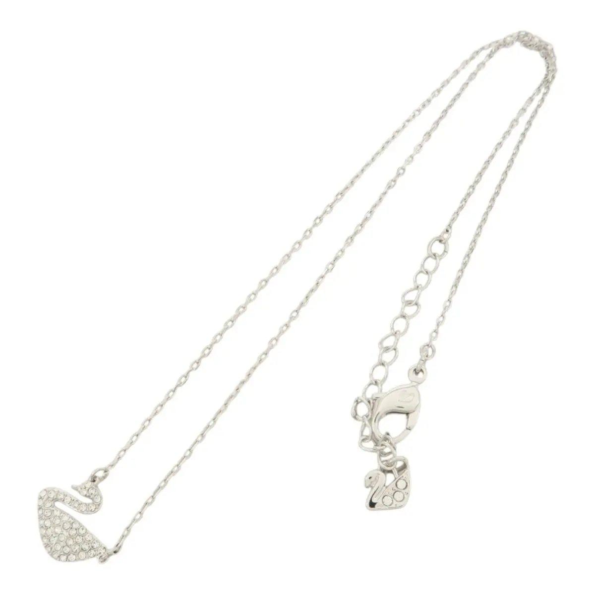 7243 - Swarovski Swan Rhine Stone Silver Necklace