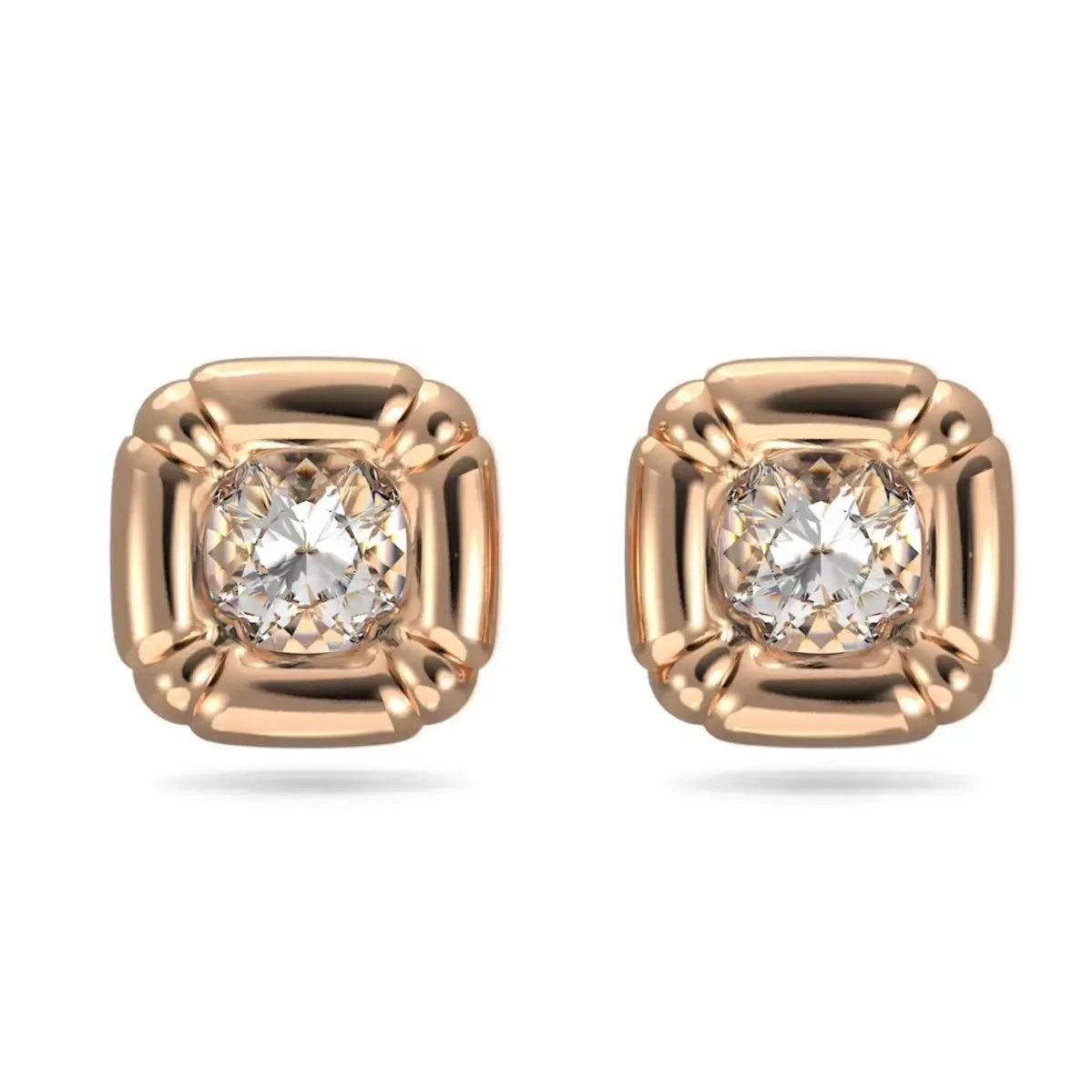 Dulcis Stud Earrings Pierced Rose Gold Tone 5617910 by Swarovski
