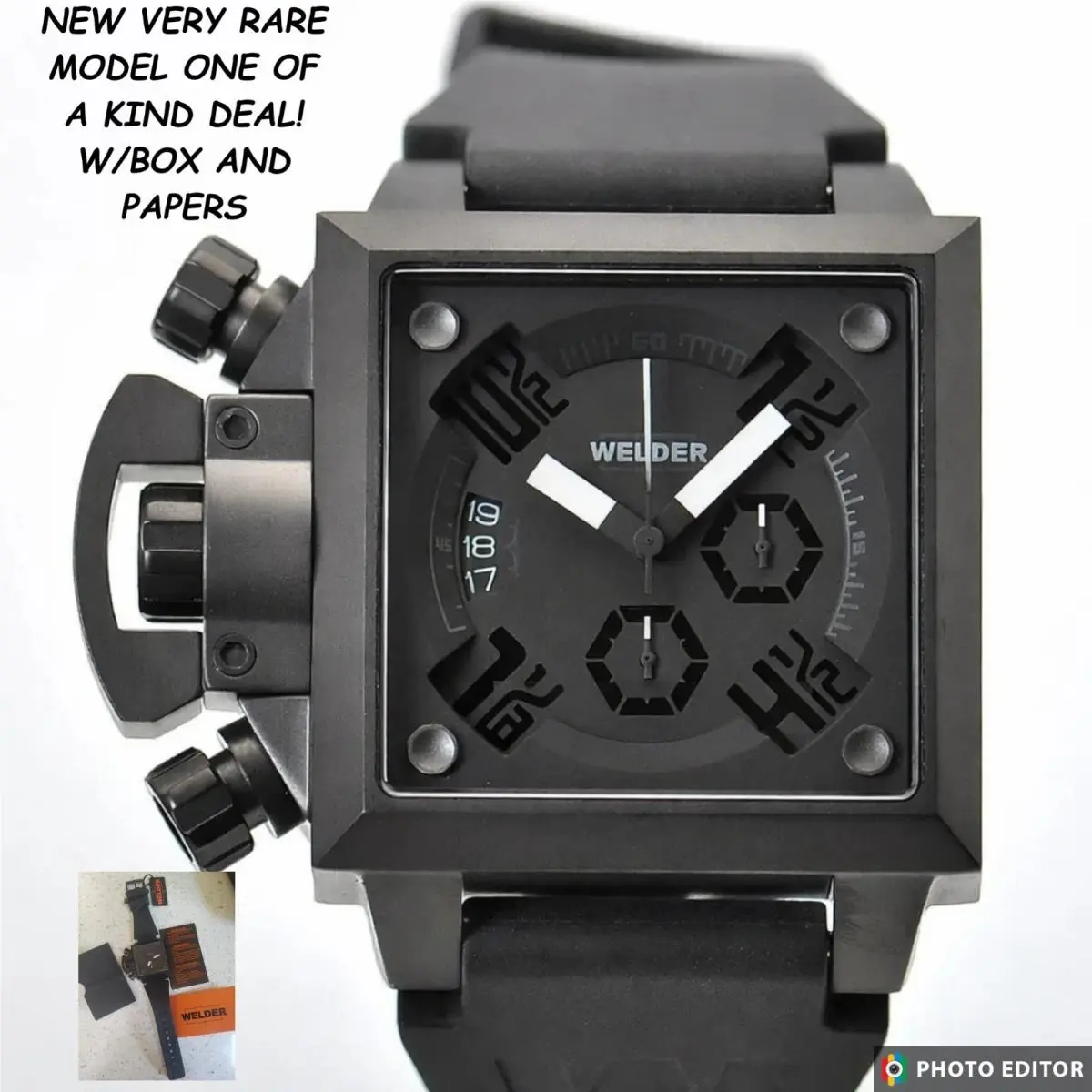 Htf/new Italian Chronograph Welder K25 Ref.4700 40mm Square Men`s Watch