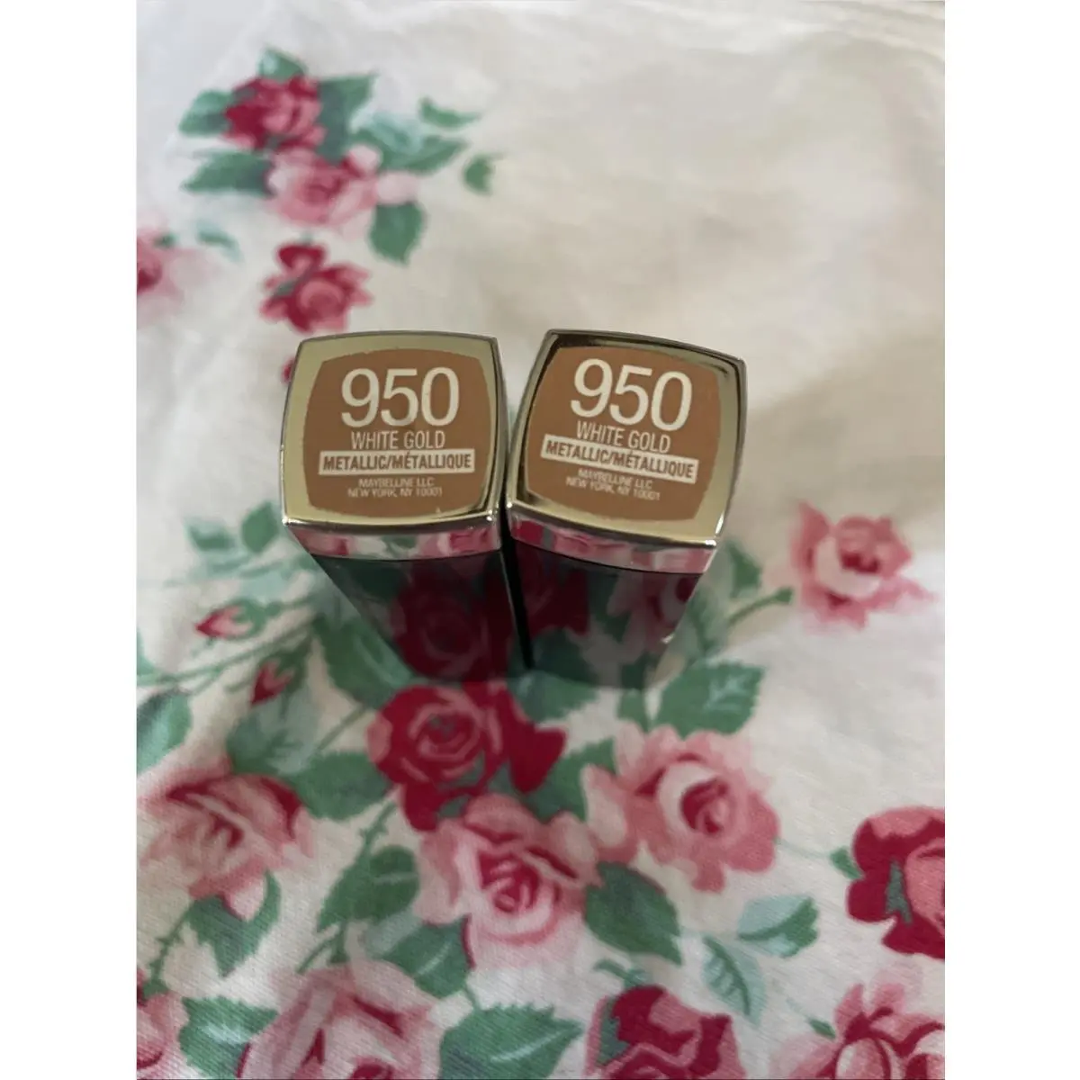 2 Maybelline Color Sensational Lipstick 950 White Gold Metallic New