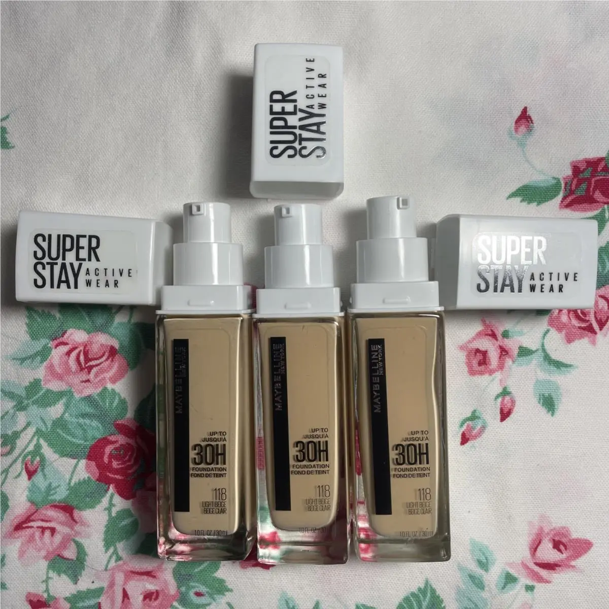2 Maybelline Superstay Full Coverage 30HR Foundation 118 Light Beige New Read