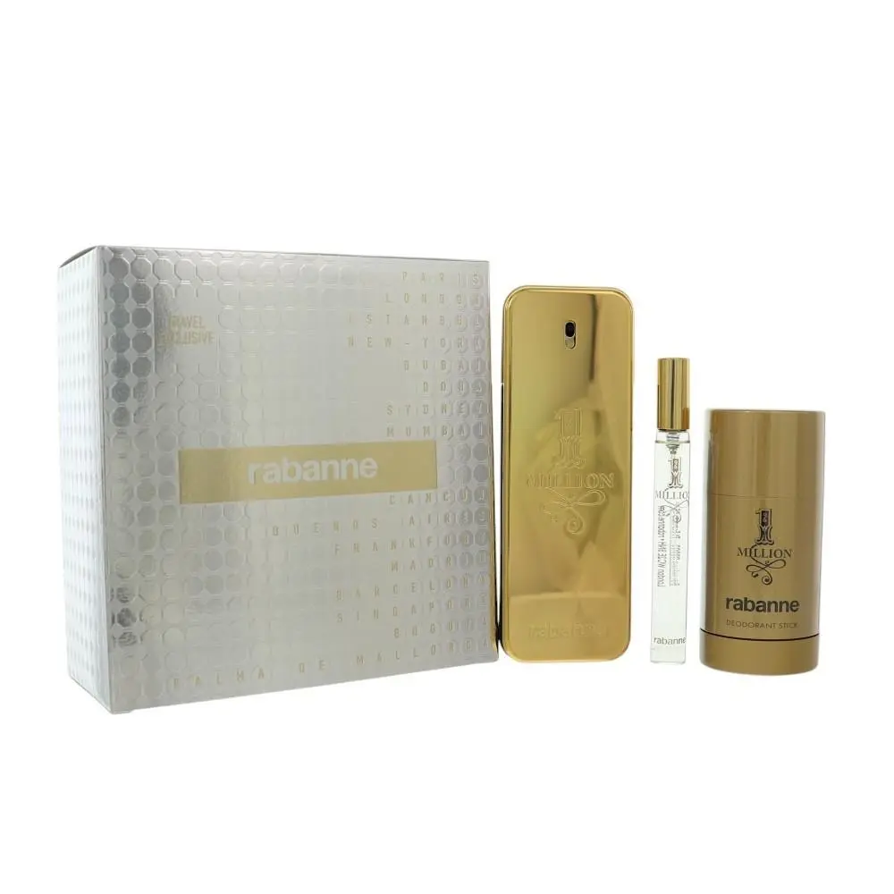 Paco Rabanne 1 Million by Paco Rabanne Gift Set For Men 3 Piece Gift Set For