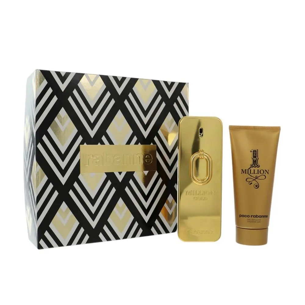 One Million Gold Intense by Paco Rabanne Gift Set For Men 2 Pc Gift Set-3.4Oz