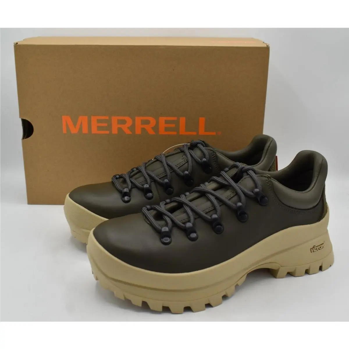 Merrell Womens Size 10 Bristol Olive Green Leather Low Hiking Shoes
