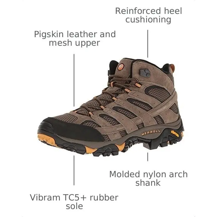 Merrell shoes - Moab 2 Vent Mid - Moab Vent Mid - J06045W - Brown (UPC: 0720026489541) 1