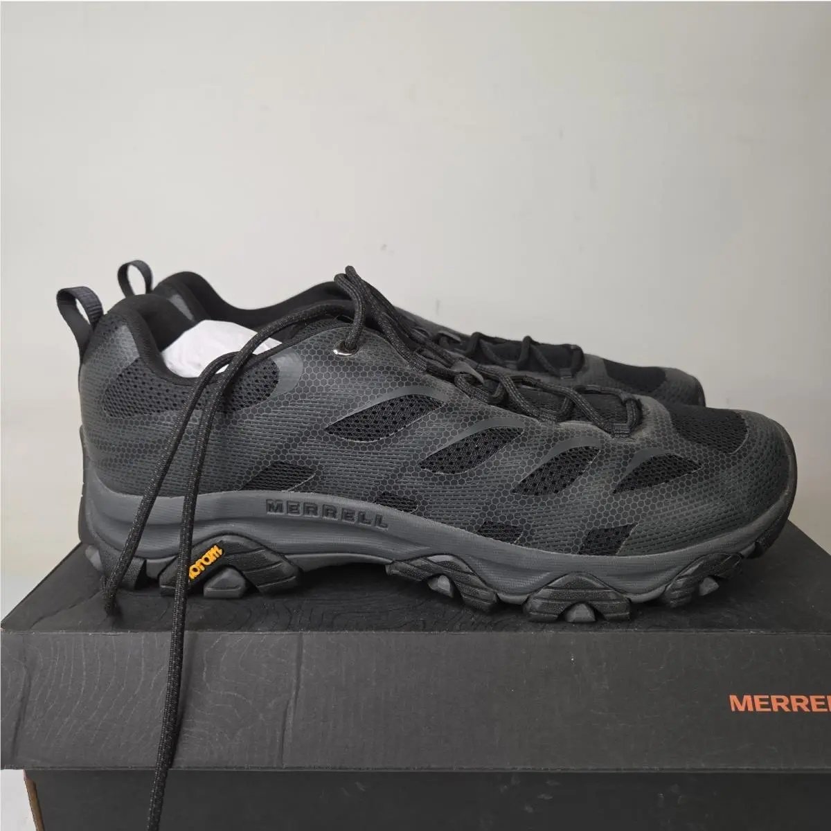 Merrell Moab 3 Edge Beluga Black J035895 Hiking Shoes Mens Sz 14