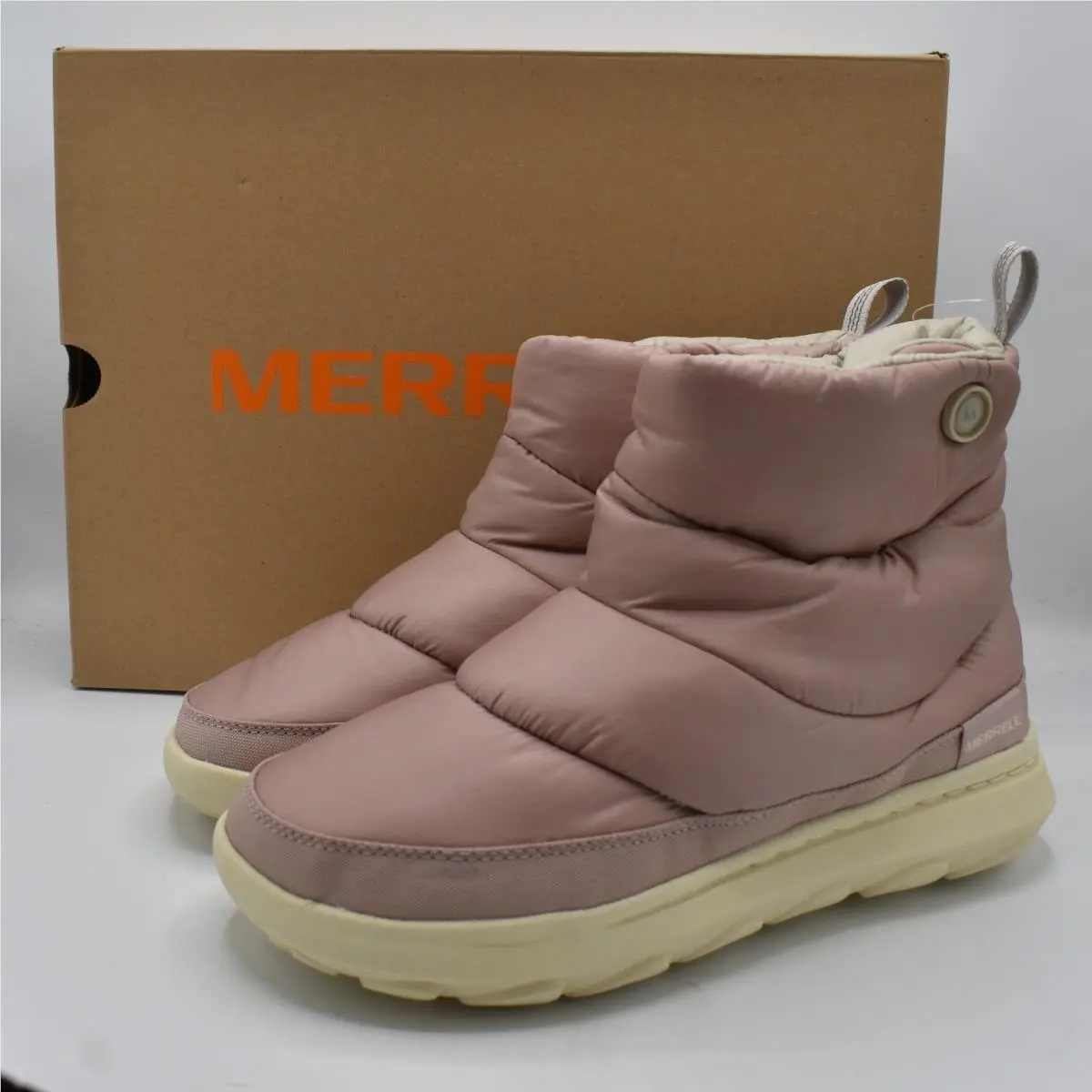 Merrell Hut Moc 2 Quilted Women 9 Adobe Rose Puffer Ankle Boots Shoes