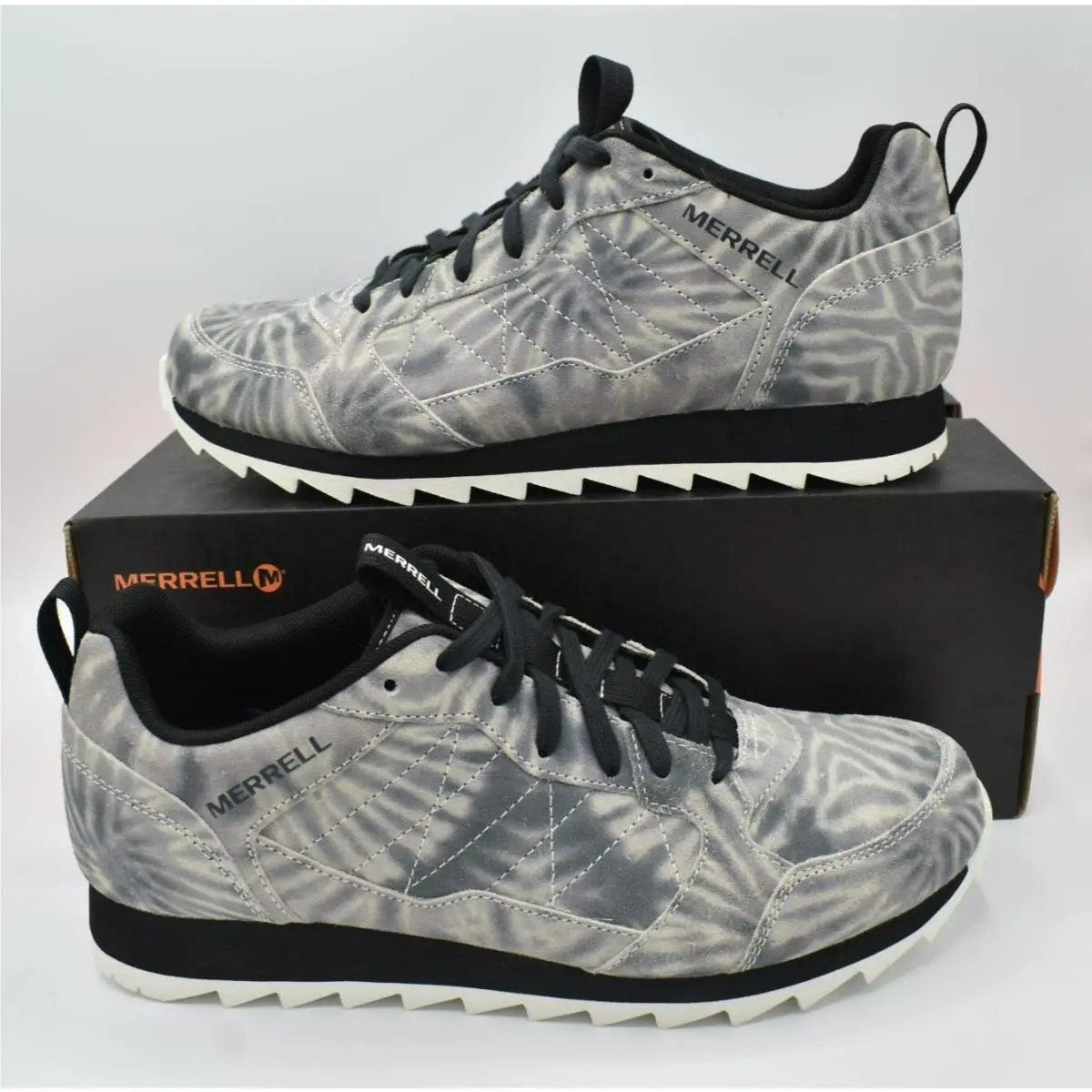 Merrell Mens Size 9 Alpine Tie Dye Black Suede Sneakers Shoes