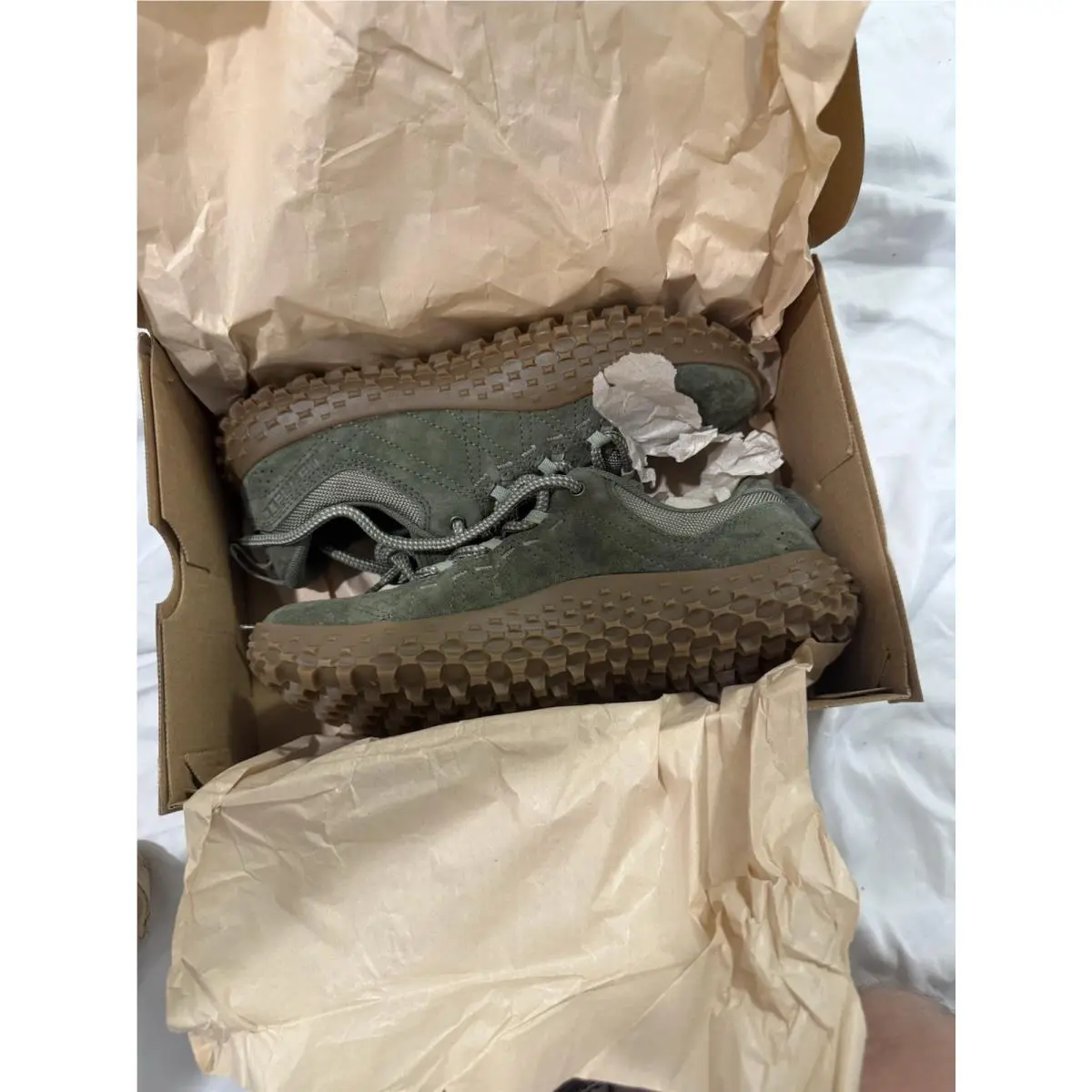 Merrell Wrapt J03006 Womens 7 Lichen Vert Green Leather Shoes Tan Sole