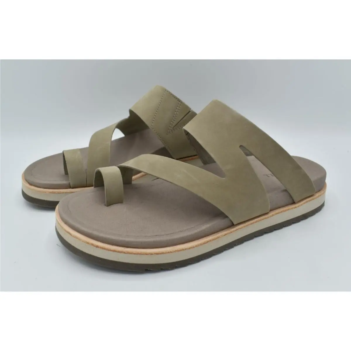 Merrell Juno Wrap Sandals Womens 10 Moon Beige Leather Comfort Slide Shoes