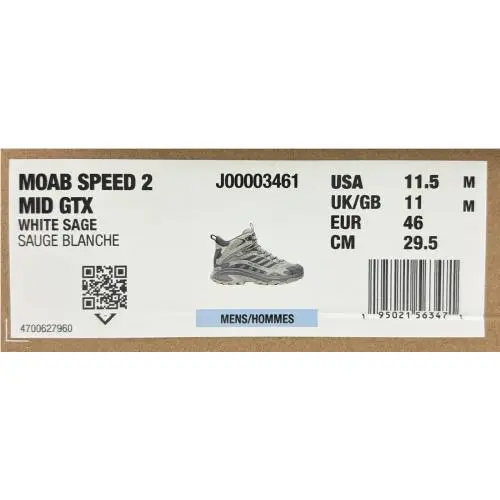 Merrell shoes - Merrell Moab Speed 2 Mid GTX - J00003461 - White Sage (UPC: 195021563471) 12