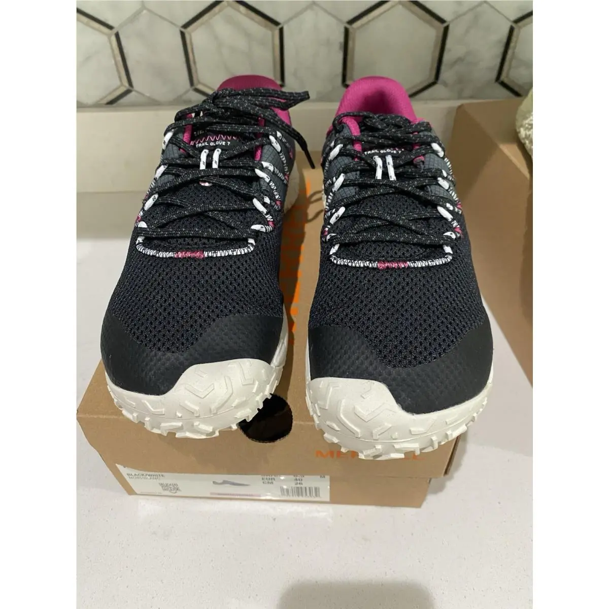 Merrell shoes - Merrell Glove 7 - Glove - Black/White 0
