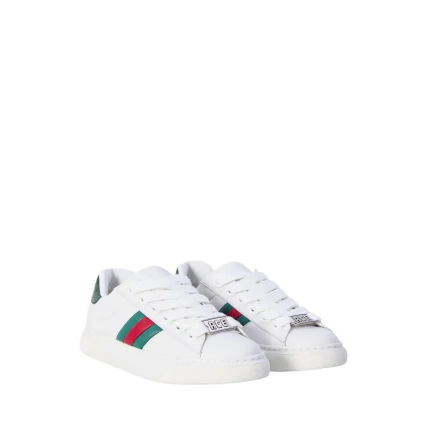 Women`s Gucci White Leather Hyper Ace Sneakers 806633