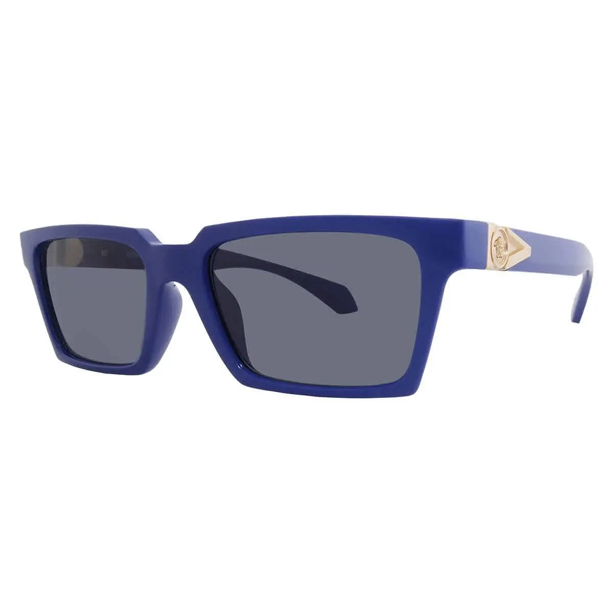 Versace Dark Grey Rectangular Men`s Sunglasses VE4490U 545087 55 VE4490U 545087