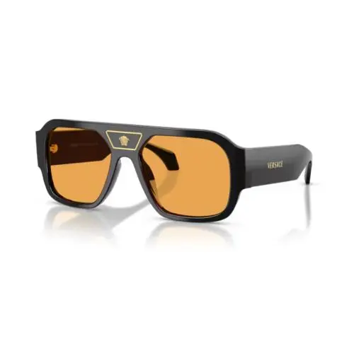 Versace 0VE4508U GB1/7 Black/orange 56mm Men`s Sunglasses
