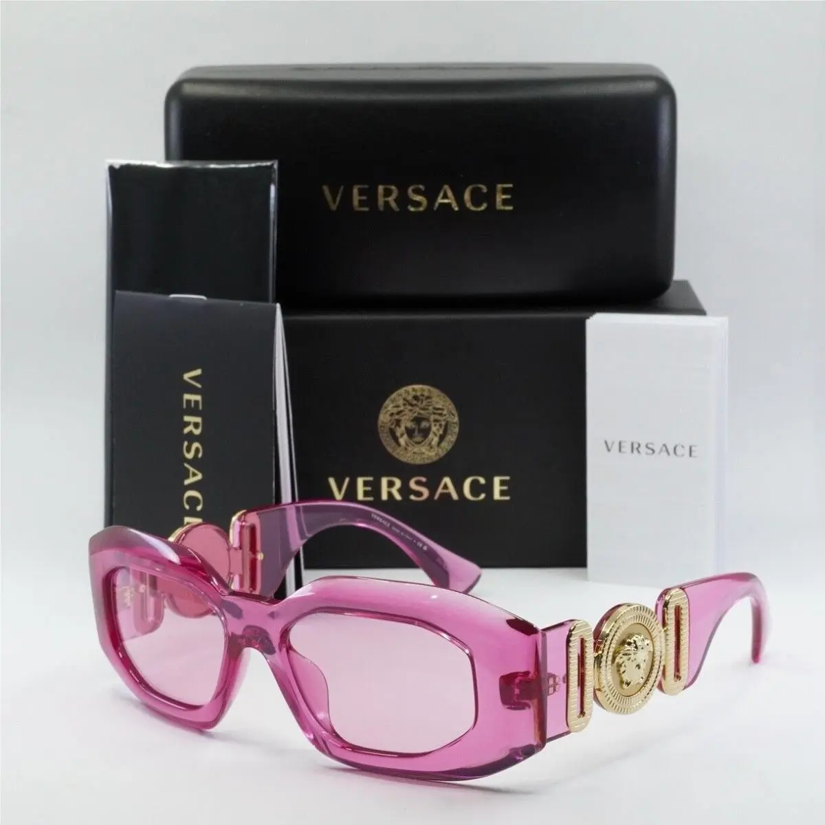 Versace VE4425U 542184 Pink Transparent/pink 54-18-145 Sunglasses