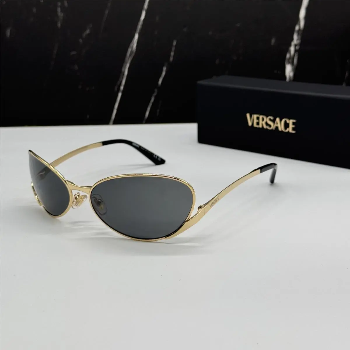 Versace Women Gold Gray Sunglasses VE2285 100287