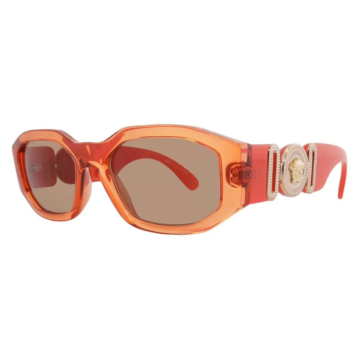 Versace Light Brown Geometric Men`s Sunglasses VE4361 552763 53 VE4361 552763 53