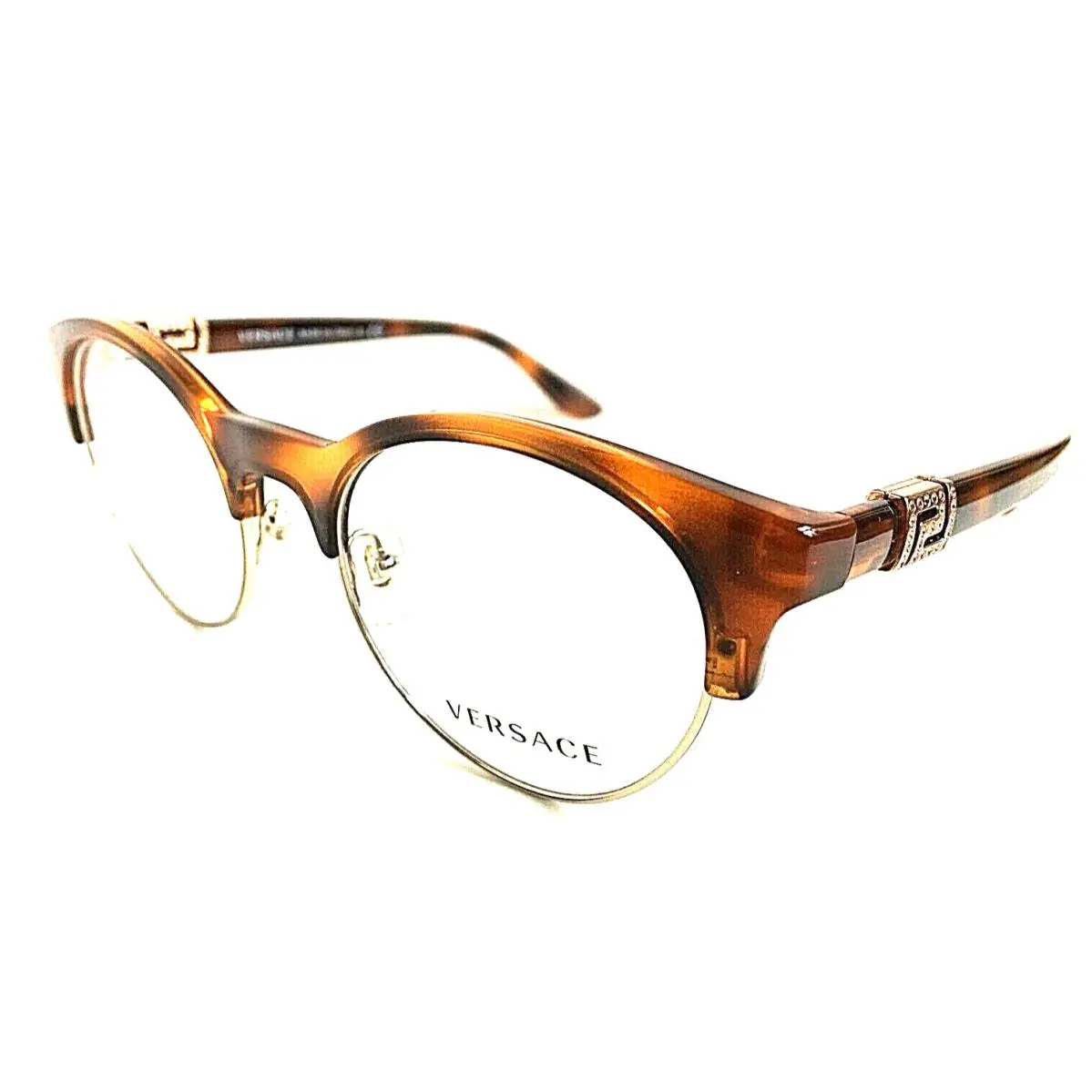 Versace Mod. 3233-B Tortoise 49mm Round Women`s Eyeglasses Frame