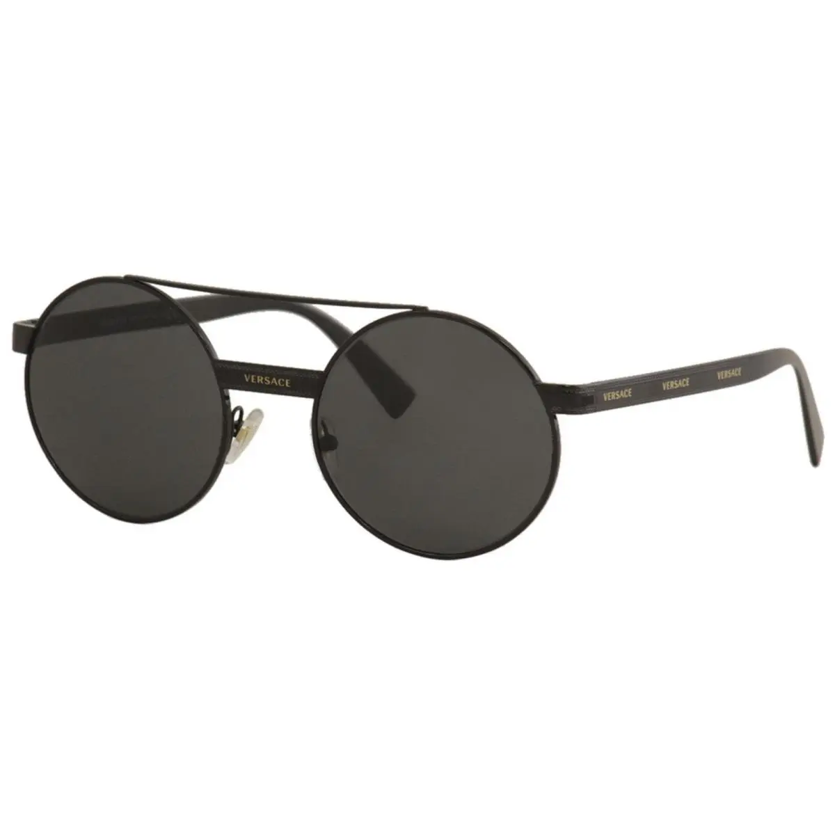 Versace VE2210 1009/87 Sunglasses Women`s Black/grey Lenses Round Shape 52mm