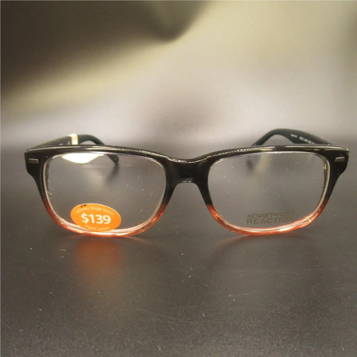 Kenneth Cole Reaction KC0722-2 Unisex Eyeglass Frames Black Orange Gradient