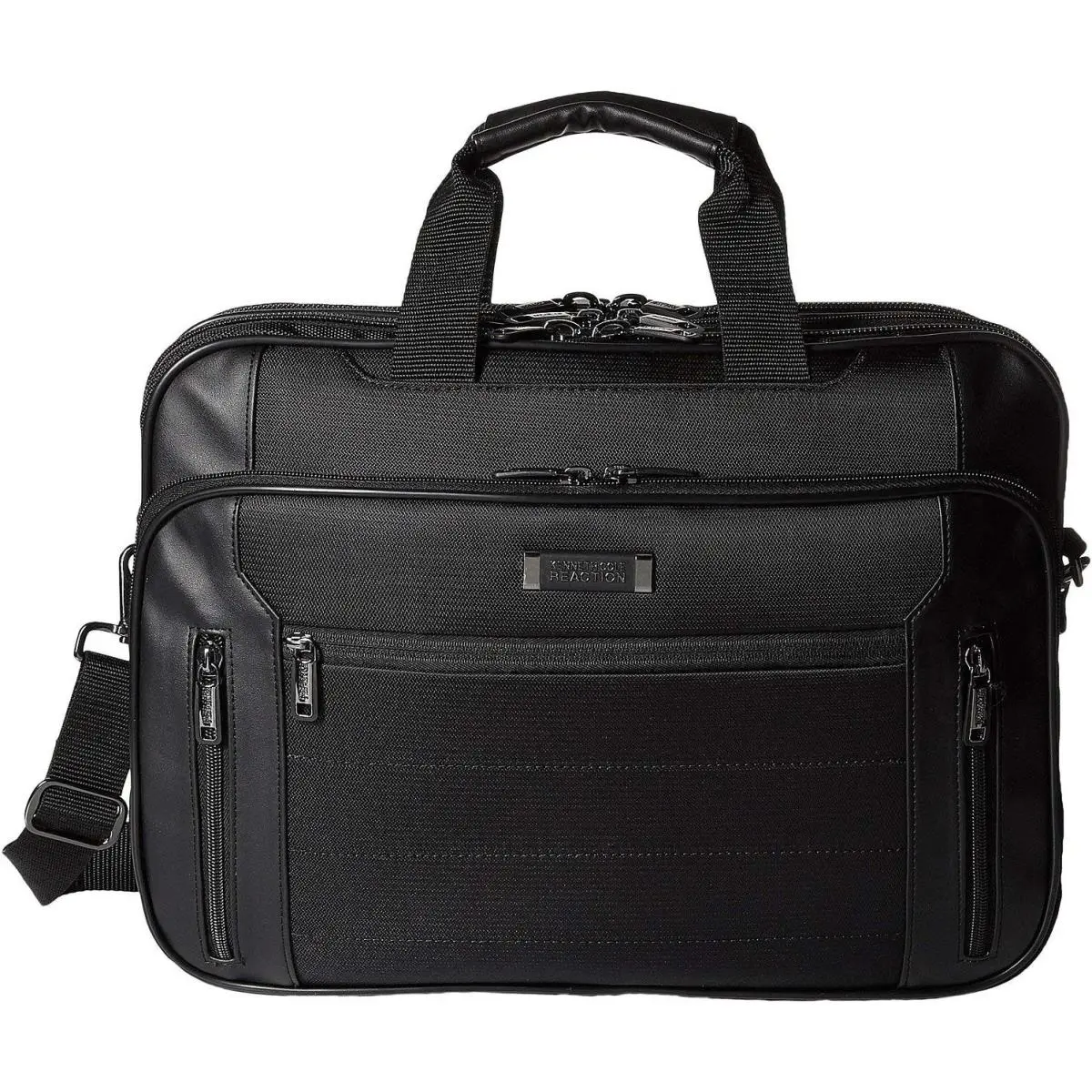Reaction Keystone 1680d Polyester Dual Compartment 17 Laptop Black by Kenneth Cole