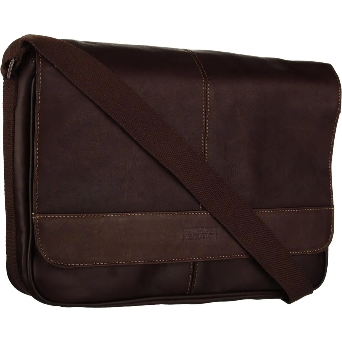 Kenneth Cole Risky Business Messenger Full-grain Colombian Leather Crossbody Laptop Case