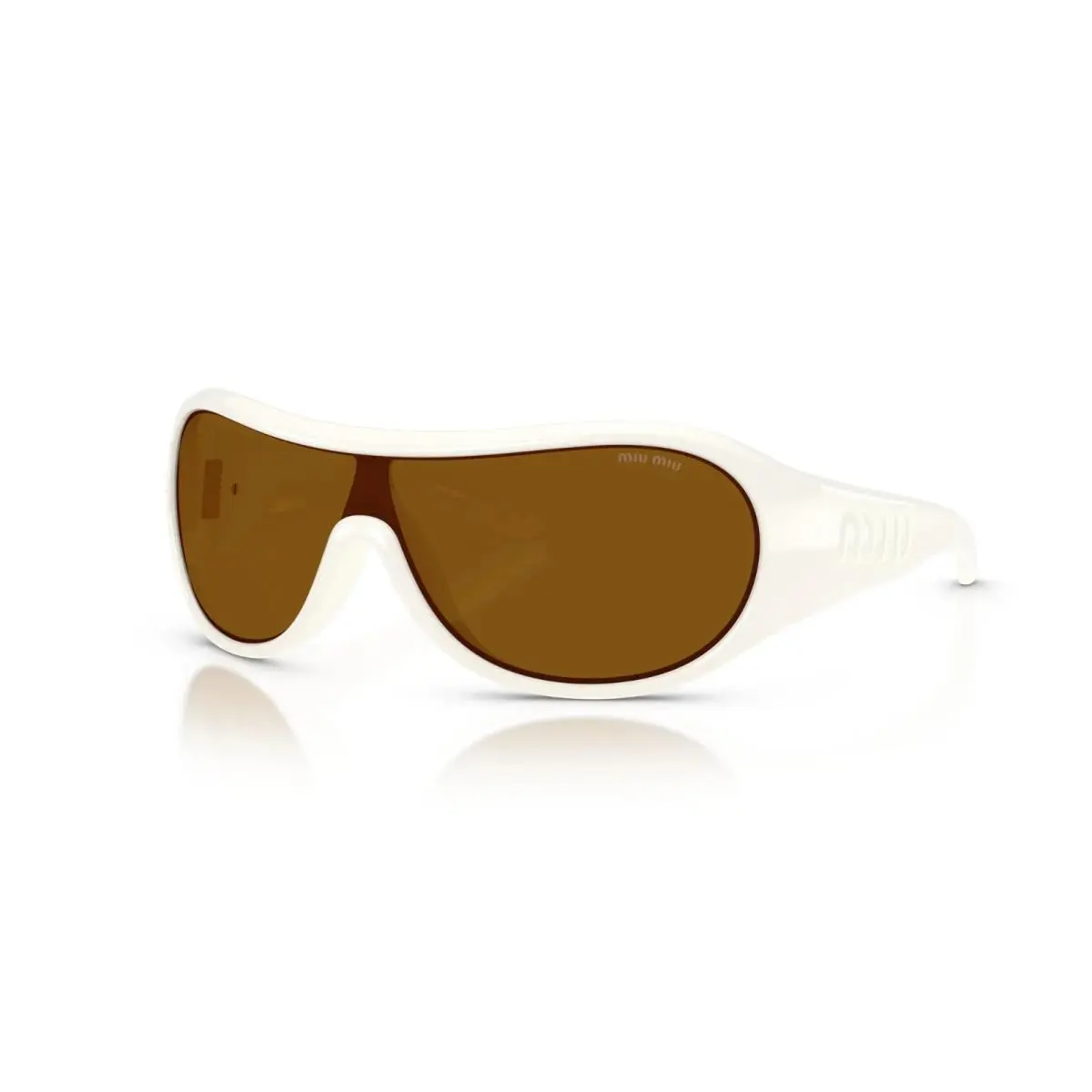 Miu Miu MU B14SU White/dark Bronze 17K20V Sunglasses