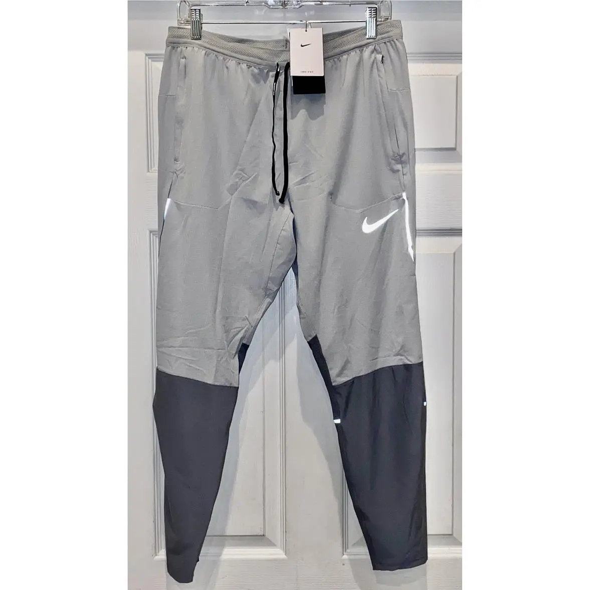 Nike clothing - NIKE Swift Hybrid Ventilated Slim Fit Running Pants - CU5493 - Gray 28