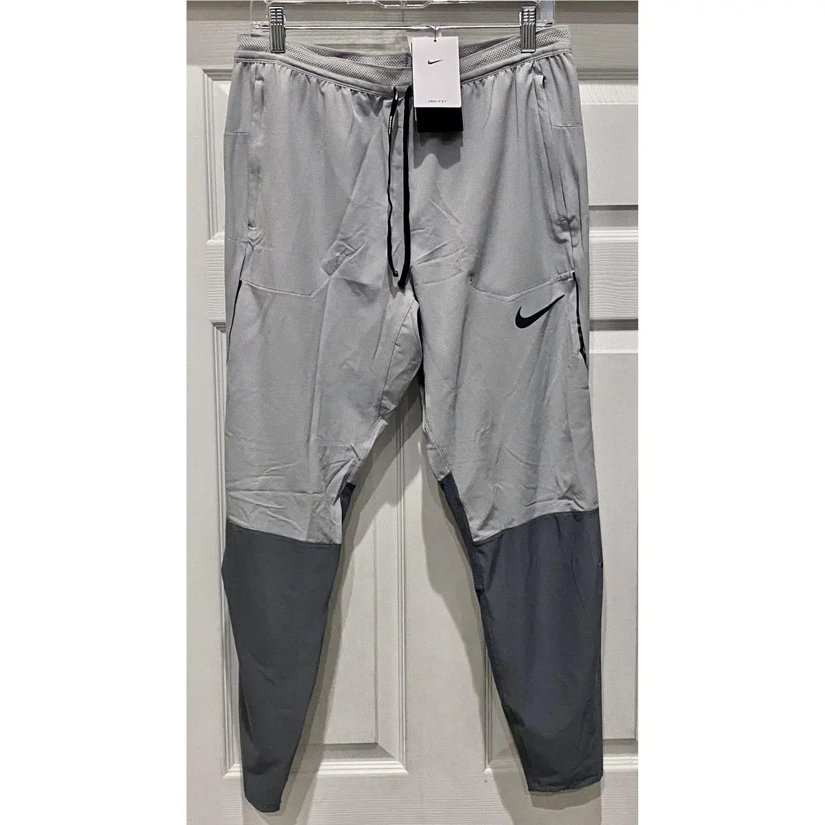 Nike clothing - NIKE Swift Hybrid Ventilated Slim Fit Running Pants - CU5493 - Gray 9