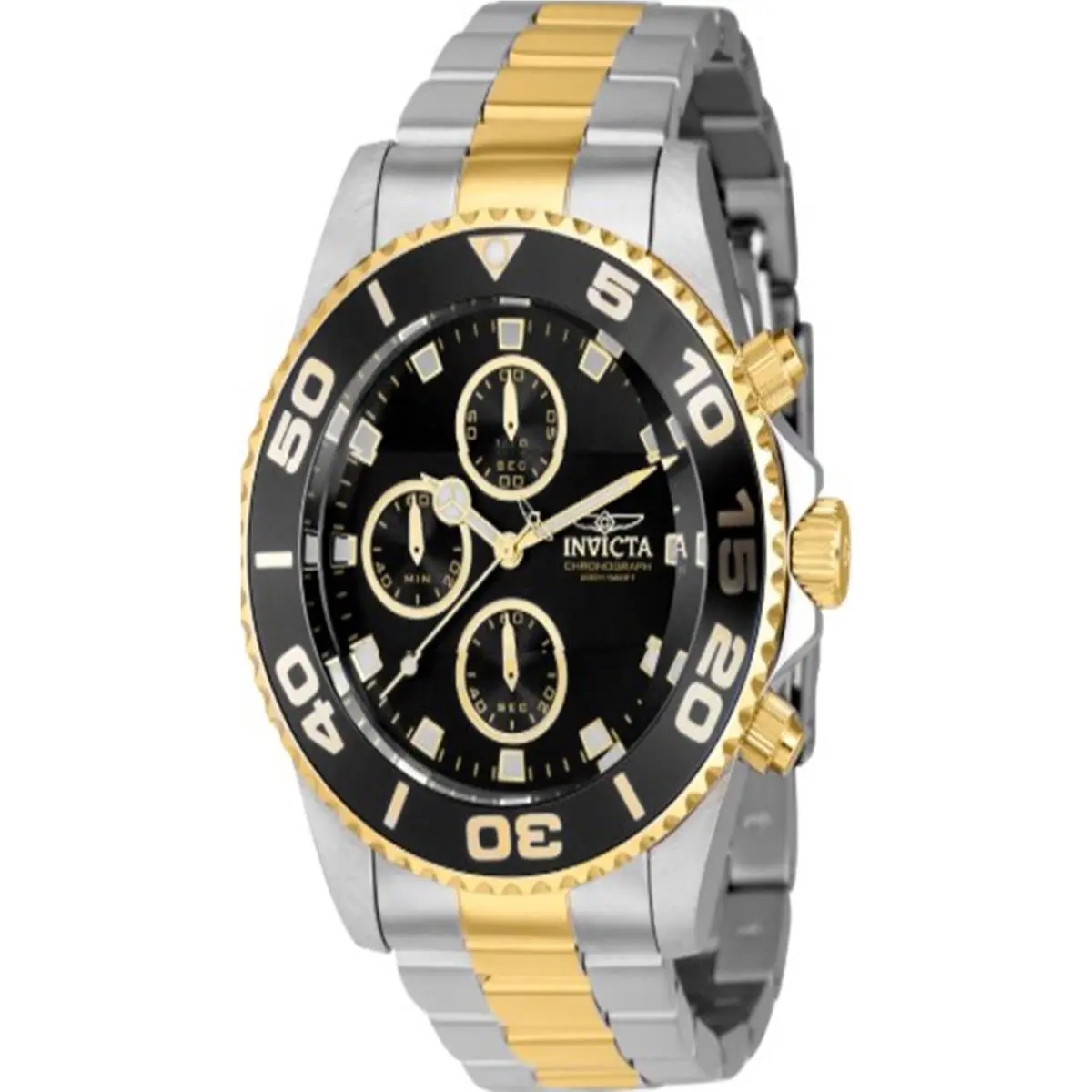 Invicta Men`s 43407 Pro Diver Quartz Chronograph Black Dial Watch