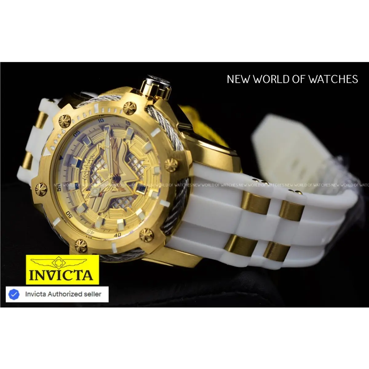 Extreme Rare Invicta Women`s DC Comics Wonder Woman Gold SS Watch w/ 3 Slot Box