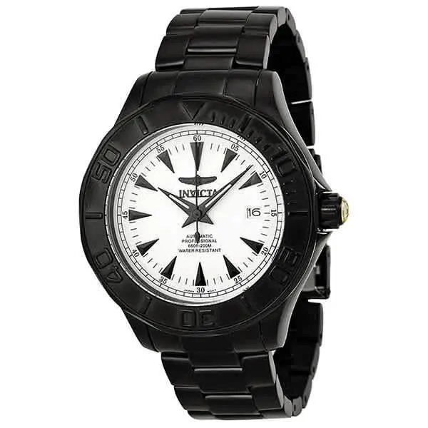 Ocean Ghost Iii White Dial Black Ionic Men`s Watch 7113 by Invicta