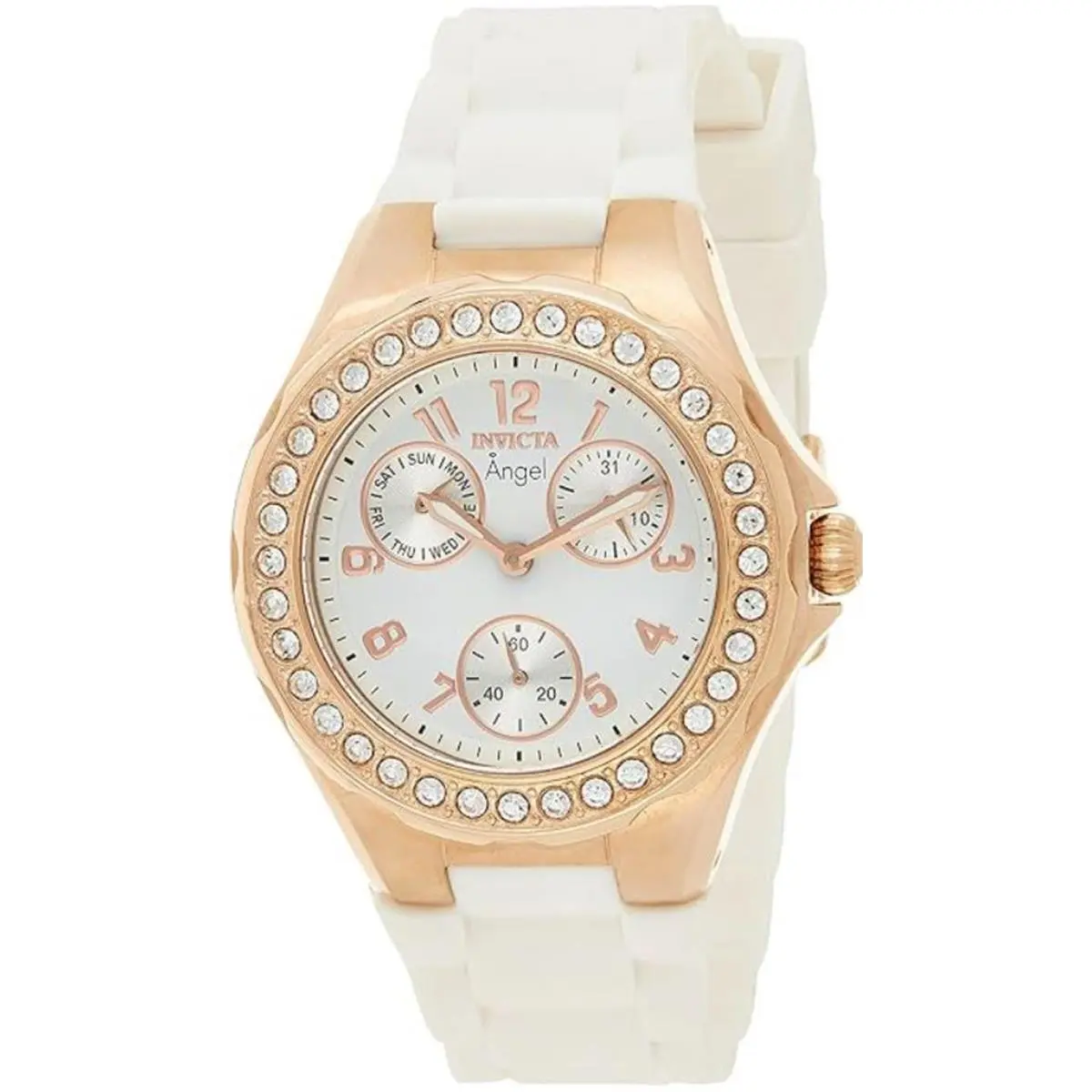 Invicta Women`s 1646 Angel Jelly Fish Crystal Accented White Dial Watch