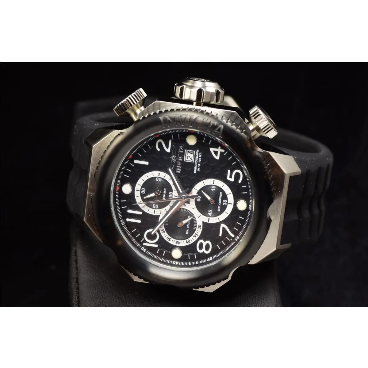 Invicta I-force Chronograph Quartz Black Dial Black Tone Men`s Watch 50mm