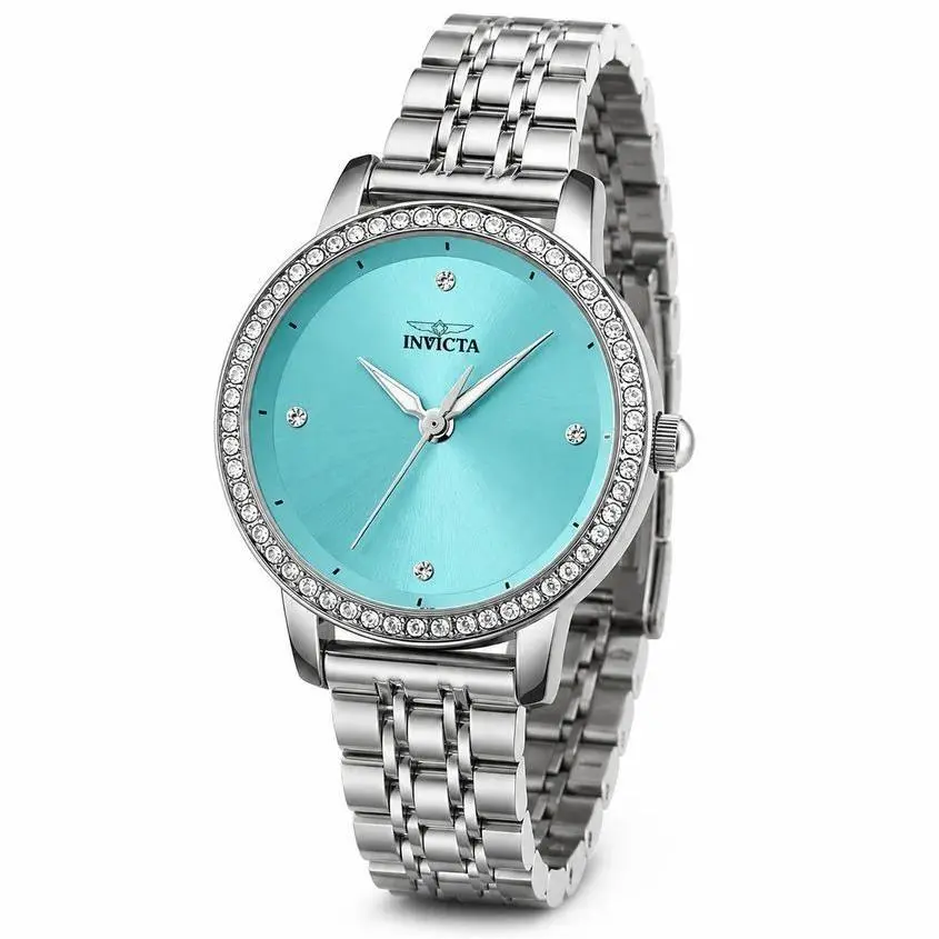 Invicta Celestial Women`s Watch 31mm Silver 70258 Turquoise with Crystals Dial