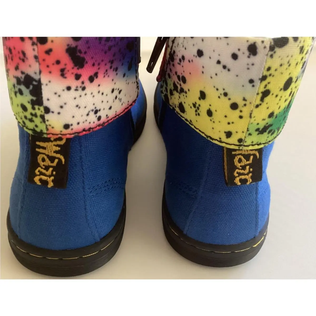 Dr. Martens shoes - Dr Martens CLOVER AirWair - CLOVER AirWair - Royal Blue (Clover) with Multi-Color Paint Splatter Design 4