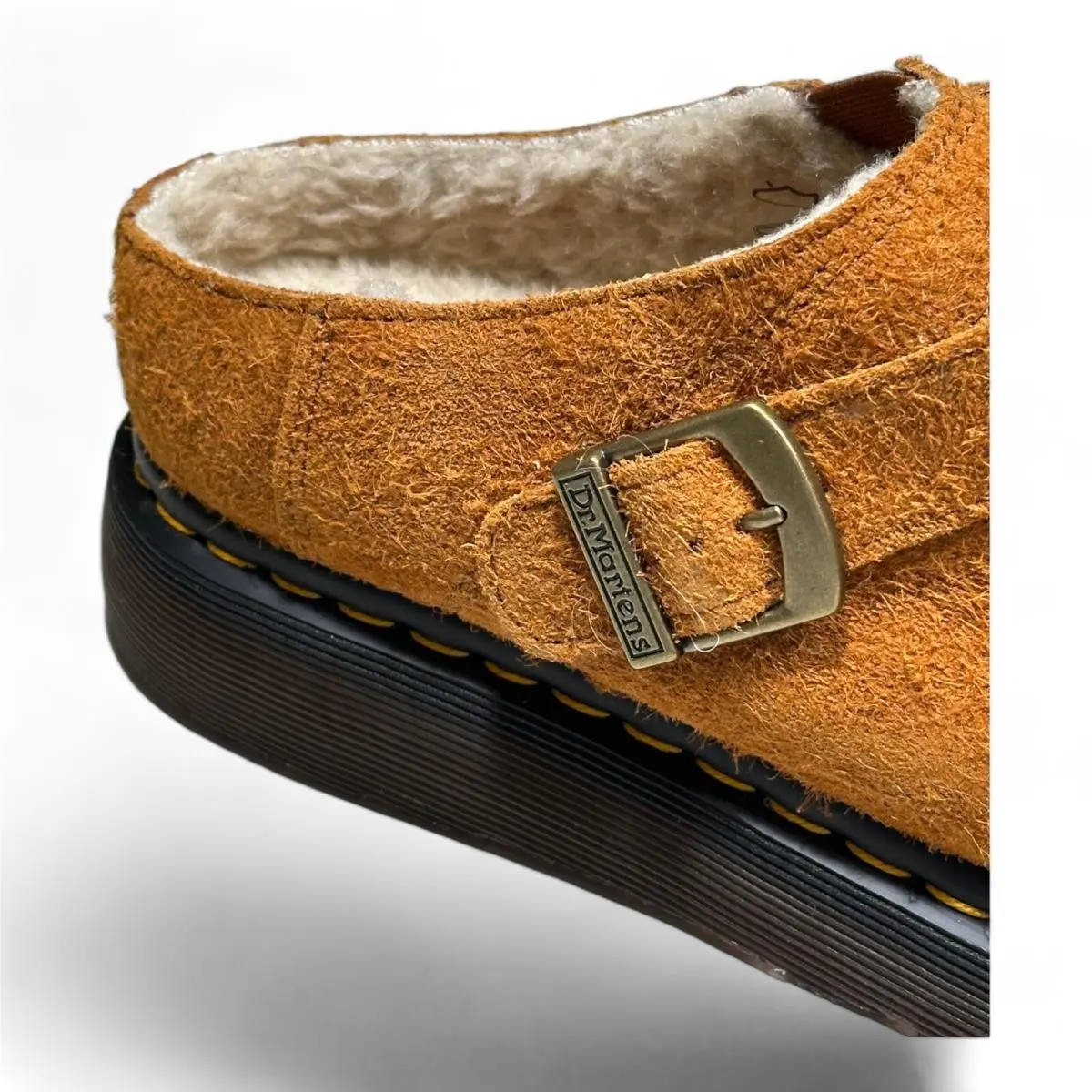 Dr. Martens shoes - Dr. Martens Isham Shearling Line Slingback Mules Sandals Unisex - Isham Pecan Brown (UPC: 190665581287) 8