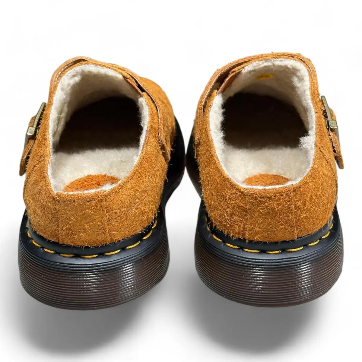 Dr. Martens shoes - Dr. Martens Isham Shearling Line Slingback Mules Sandals Unisex - Isham Pecan Brown (UPC: 190665581287) 7