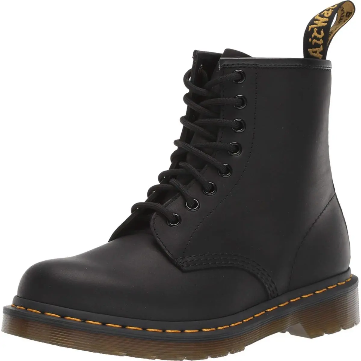 Dr. 1460 8-Eye Leather Black Men US 9 Women/8 Men Black Greasy Leather