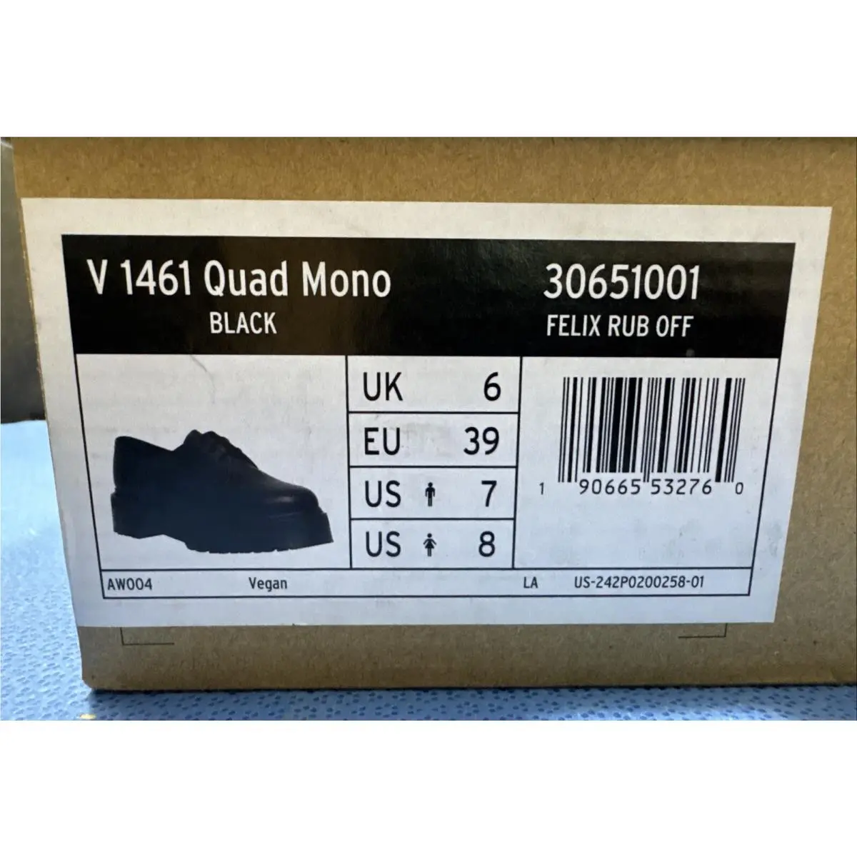 Dr. Martens shoes - Dr. Martens 1461 Quad Mono - Black (UPC: 190665532760) 1