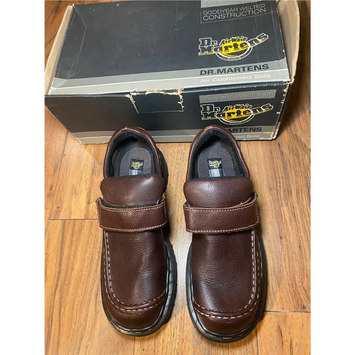 Dr. Martens Brown Shoes Sz 7 Women`s / SZ 6 Men`s 9288 Monk Strap Hook Loop Doc