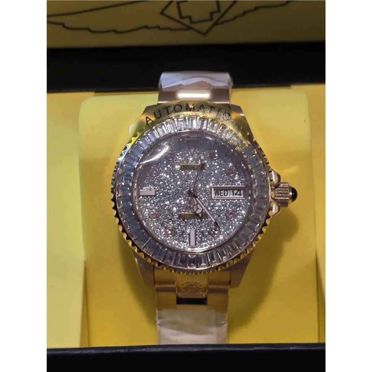 Invicta Grand Diver 49623 38mm Rose Glold Unisex Watch Crystal Nh36a