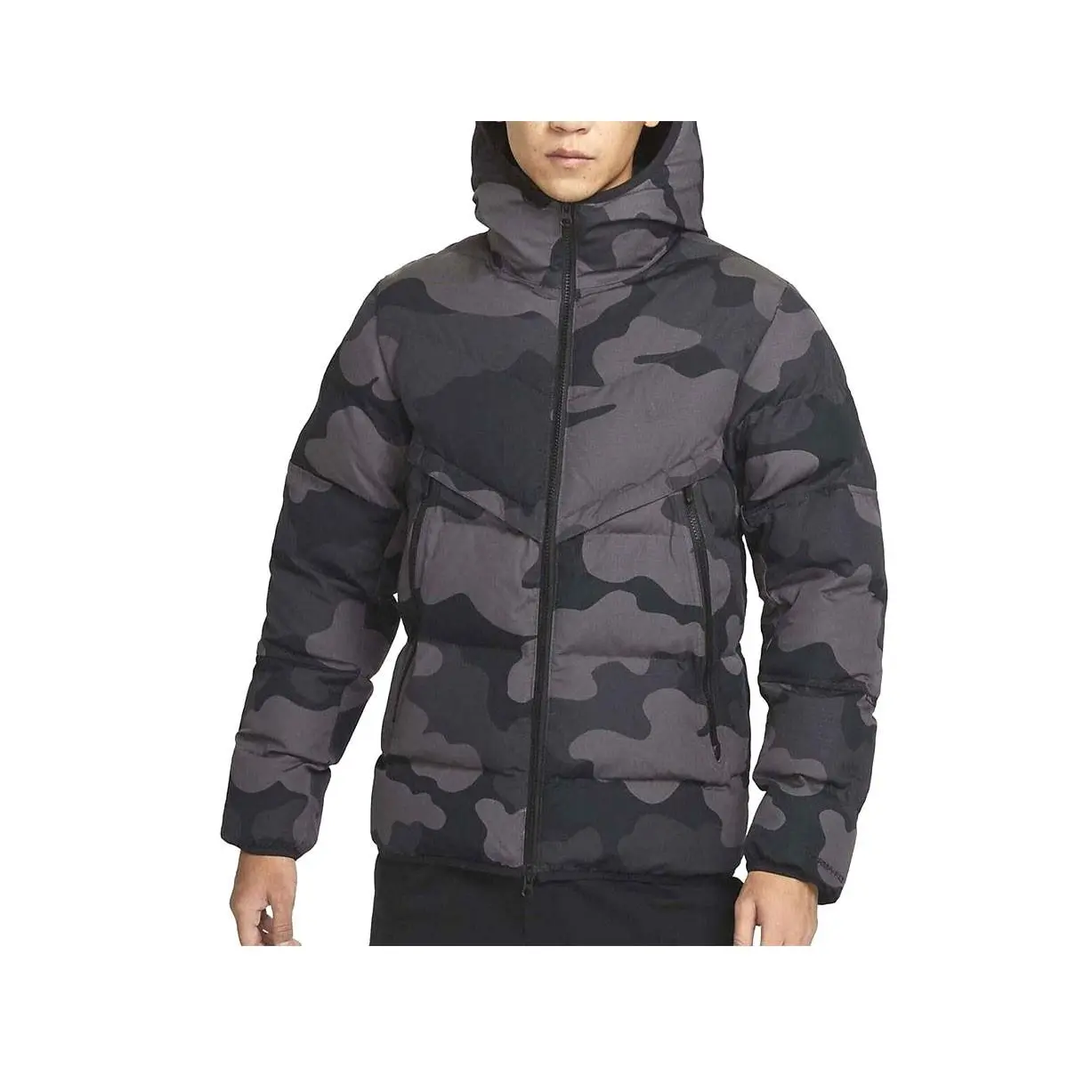 Nike Men`s Sportswear Thermal Hooded Windrunner Jacket Camo DQ4935-254 Xs-xxl